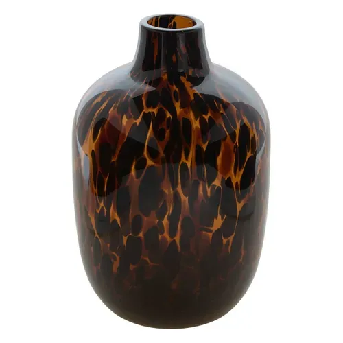 Vase aspect léopard H. 25,5 cm ROEN Ambre