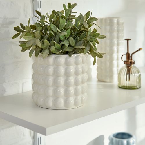 Cache-pot boules D. 16 cm SKY Blanc ou bleu ciel