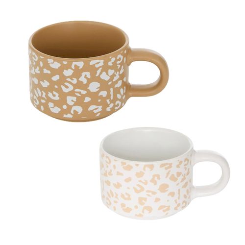 Rack 4 Mugs Leopardi L12,7xp12,7xh25,3cm