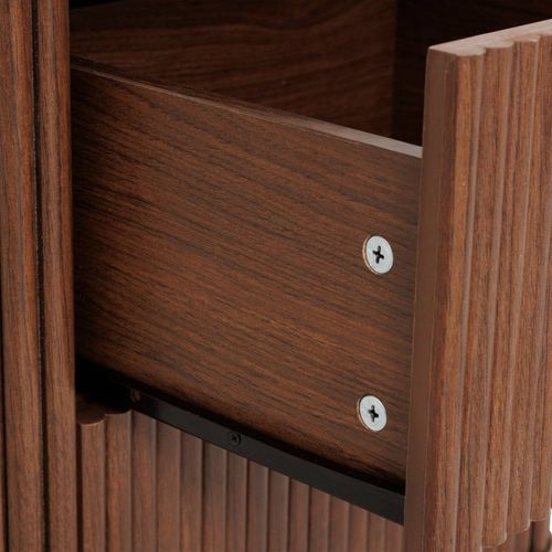 Commode 4 tiroirs WANY imitation noyer