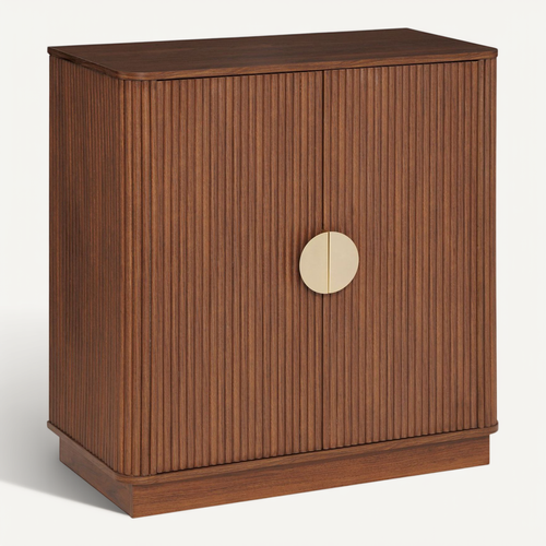Buffet 2 Portes Effet Noyer Wany - Marron