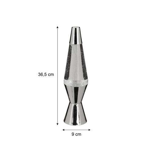 Lampe à poser H. 36,5cm LAVA Argenté