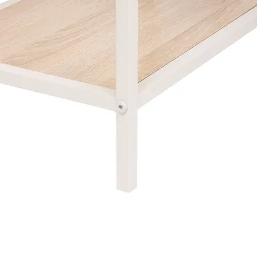 Console H. 101 cm CURVY Blanc / Naturel