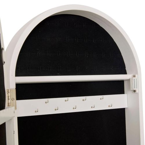Armoire à Bijoux Avec Miroir "emily" 158cm Blanc