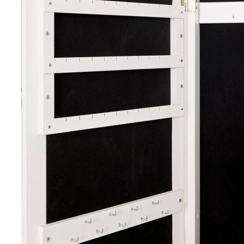 Armoire à Bijoux Avec Miroir "emily" 158cm Blanc