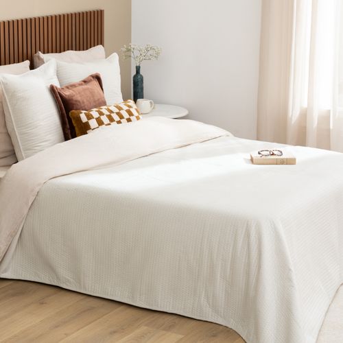 Dessus de lit 240x260+2 taies LILOU Ivoire