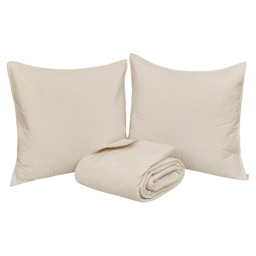 Dessus de lit 240x260+2 taies LILOU Ivoire