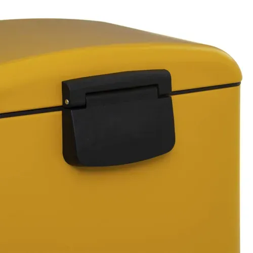 Poubelle 30 Litres En Métal Jaune Ouverture à Pédale