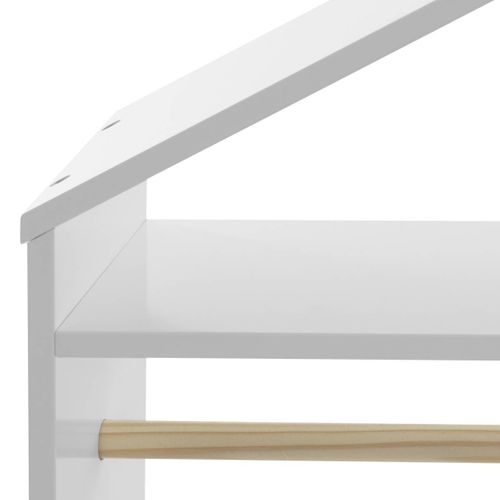 Meuble Enfant Etagère Et Penderie à Roulettes H 120 Cm