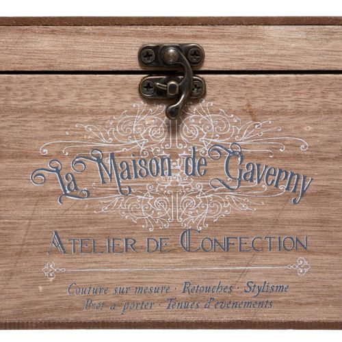 Boîte à Couture Compartimentée En Bois Et Verre