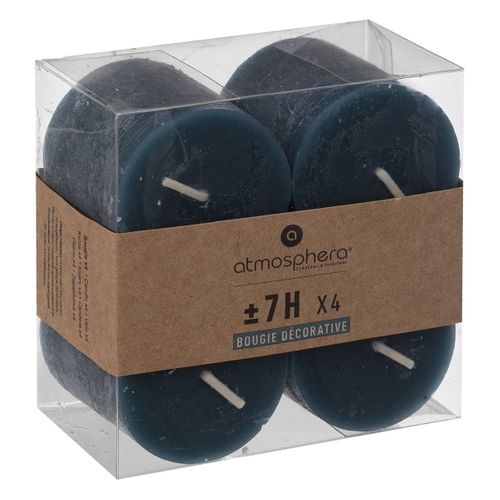 Bougies Décoratives Rainurées Dorica – Lot De 2, Couleur Bordeaux – Brûlent 7 Heures Sans Couler – Pour Restaurants, événements