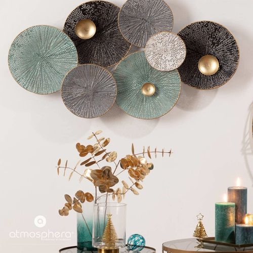 Décoration Murale Nénuphar En Métal 90 X 50 Cm