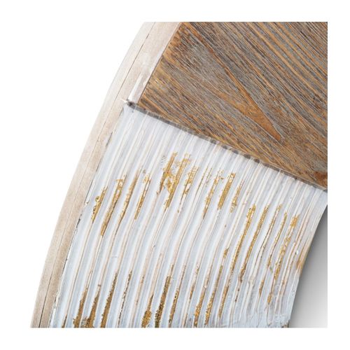 Grand Miroir Mural En Bois Effet Vieilli Avec Relief D 90 Cm