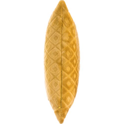 Coussin Déhoussable Ocre Motif En Relief 40 X 40 Cm