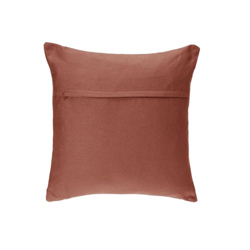 Coussin Déhoussable En Coton Terracotta 38 X 38 Cm