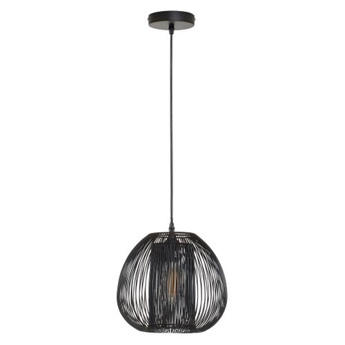 Suspension filaire D. 27,5 cm NODA Noire vue 3/4