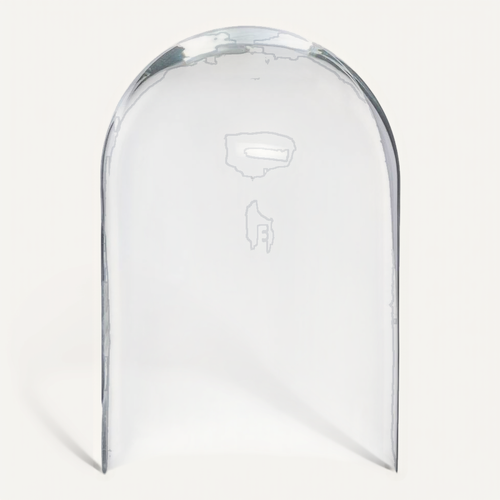 Cloche Verre Et Bois H26cm