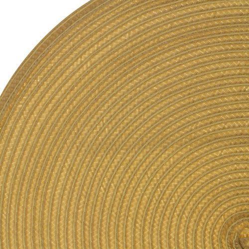 Set De Table Tressé Rond - Diam. 38 Cm - Moutarde