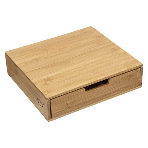 Boite à Capsules Pour Café Avec Tiroir De Rangement En Bambou - Beige