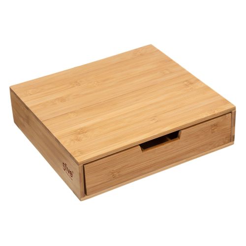 Boite à Capsules Pour Café Avec Tiroir De Rangement En Bambou - Beige