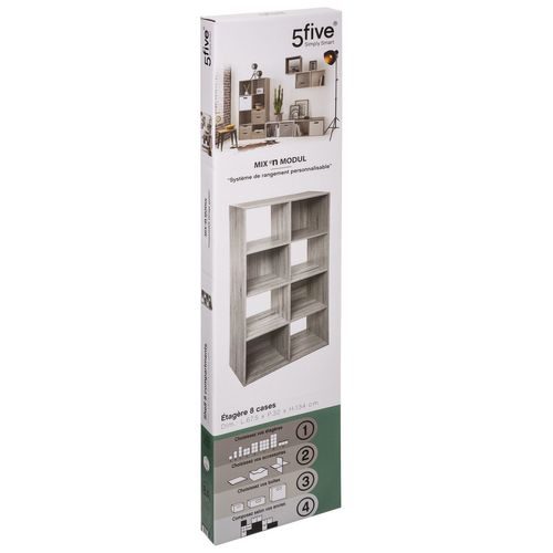 Etagère Cube Design Mix'n Modul - L. 67 X H. 134 Cm - Gris
