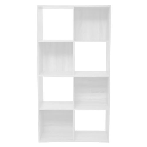 Etagère 8 Cases Mix Blanc - Blanc