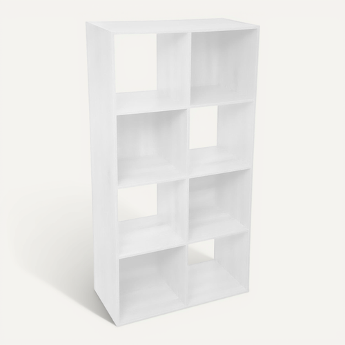 Etagère 8 Cases Mix Blanc - Blanc