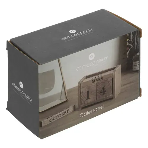 Calendrier Perpétuel En Bois De Paulownia