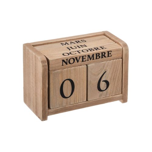 Calendrier Perpétuel En Bois De Paulownia