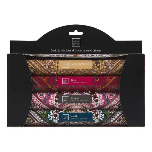 Coffret 80 Bâtonnets D'encens 4 Senteurs