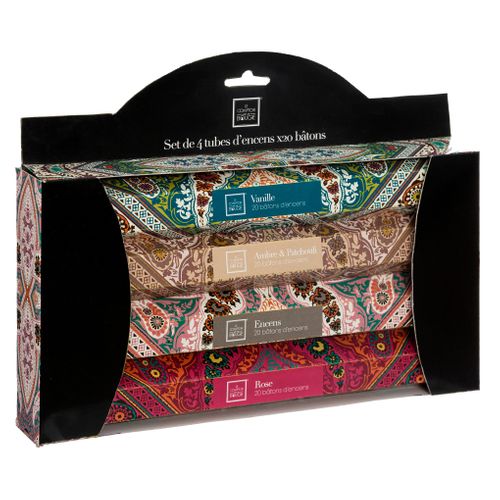 Coffret 80 Bâtonnets D'encens 4 Senteurs