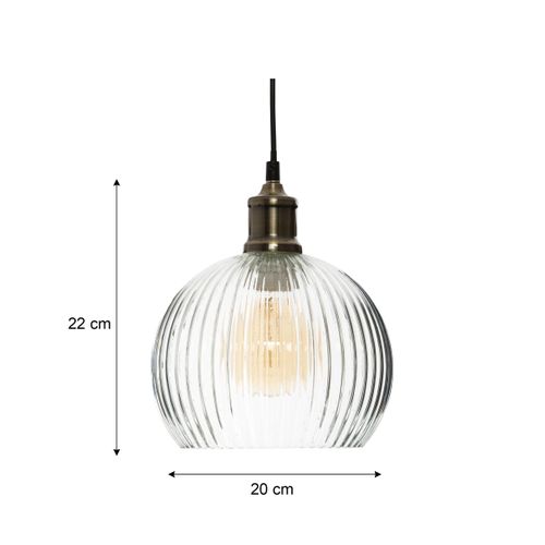 Suspension D. 20 cm LAYE Noir