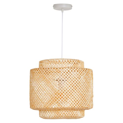 Luminaire Suspension En Bambou Naturel D 40 Cm