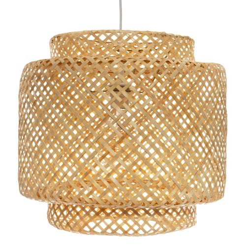 Luminaire Suspension En Bambou Naturel D 40 Cm