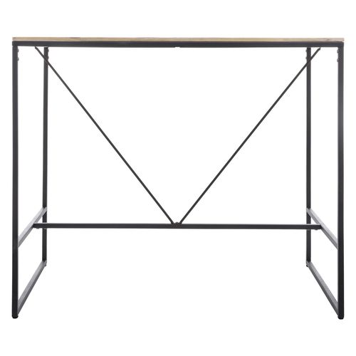 Table Haute Design Industriel Edena - L. 115 X H. 98 Cm - Noir