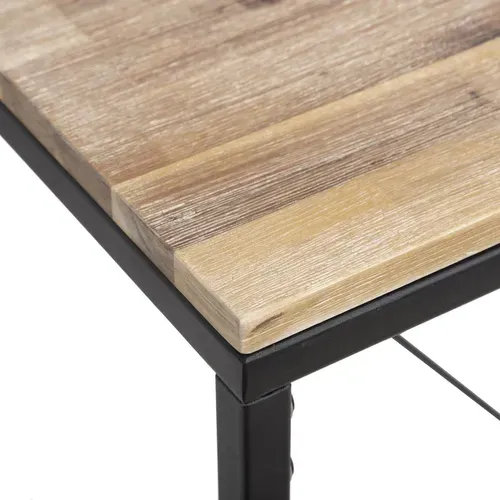 Table Haute Design Industriel Edena - L. 115 X H. 98 Cm - Noir