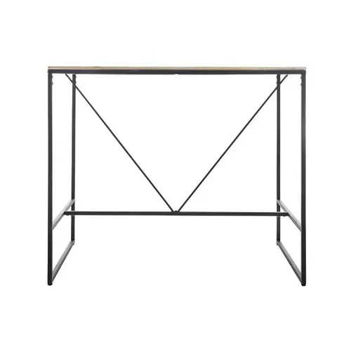 Table Haute Design Industriel Edena - L. 115 X H. 98 Cm - Noir