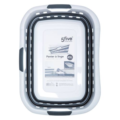 Panière à linge 45L FLIXI Blanc / Gris vue accessoires