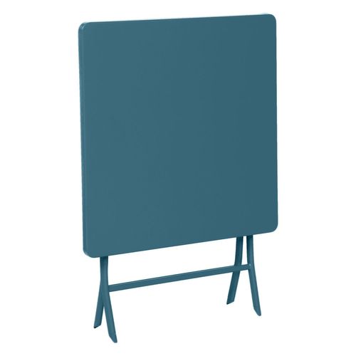 Table De Jardin Pliante Carrée Greensboro - 2 Places - Bleu Canard