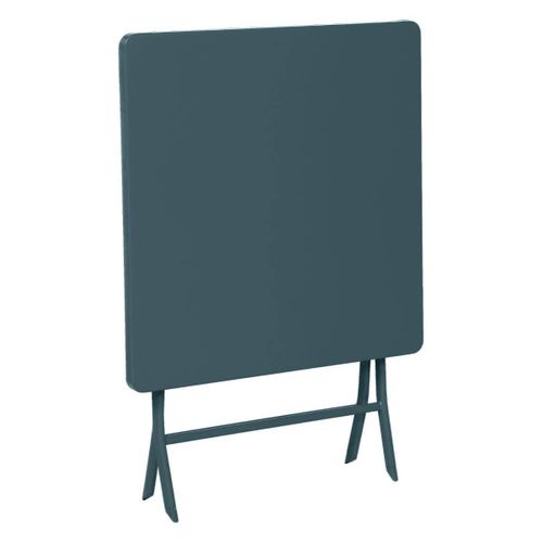Table De Jardin Pliante Carrée Greensboro - 2 Places - Bleu Canard