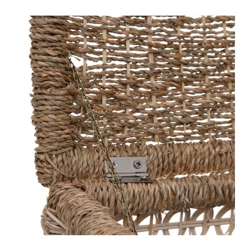 Set De 8 Paniers De Rangement En Seagrass Beige Et Noir