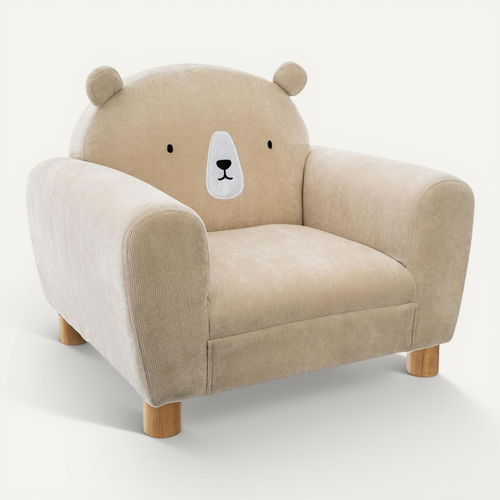 Fauteuil Pour Enfant Beige Oreilles D' Ours