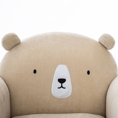 Fauteuil Pour Enfant Beige Oreilles D' Ours