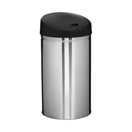 Poubelle Ronde En Inox 42 Litres Sensor Ouverture Et Fermeture Automatique