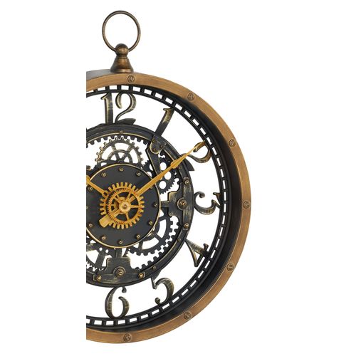 Horloge D27 cm LILIANA Marron vue détaillée