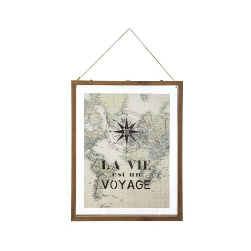 Cadre Décoratif  La Vie Est Un Voyage 38 X 48 Cm