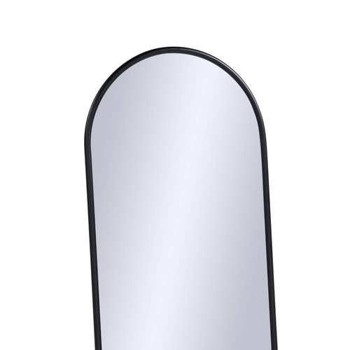 Miroir Sur Pied Noir Métal Noir H140cm
