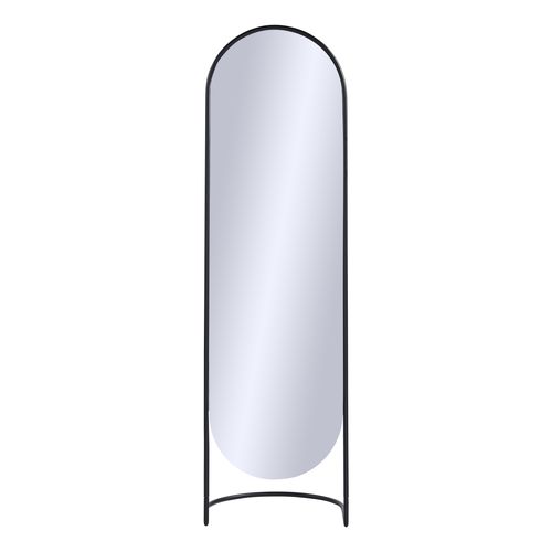 Miroir Sur Pied Noir Métal Noir H140cm