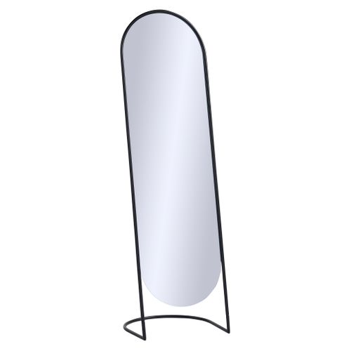 Miroir Sur Pied Noir Métal Noir H140cm