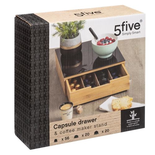 Porte capsules bambou  Naturel vue détaillée
